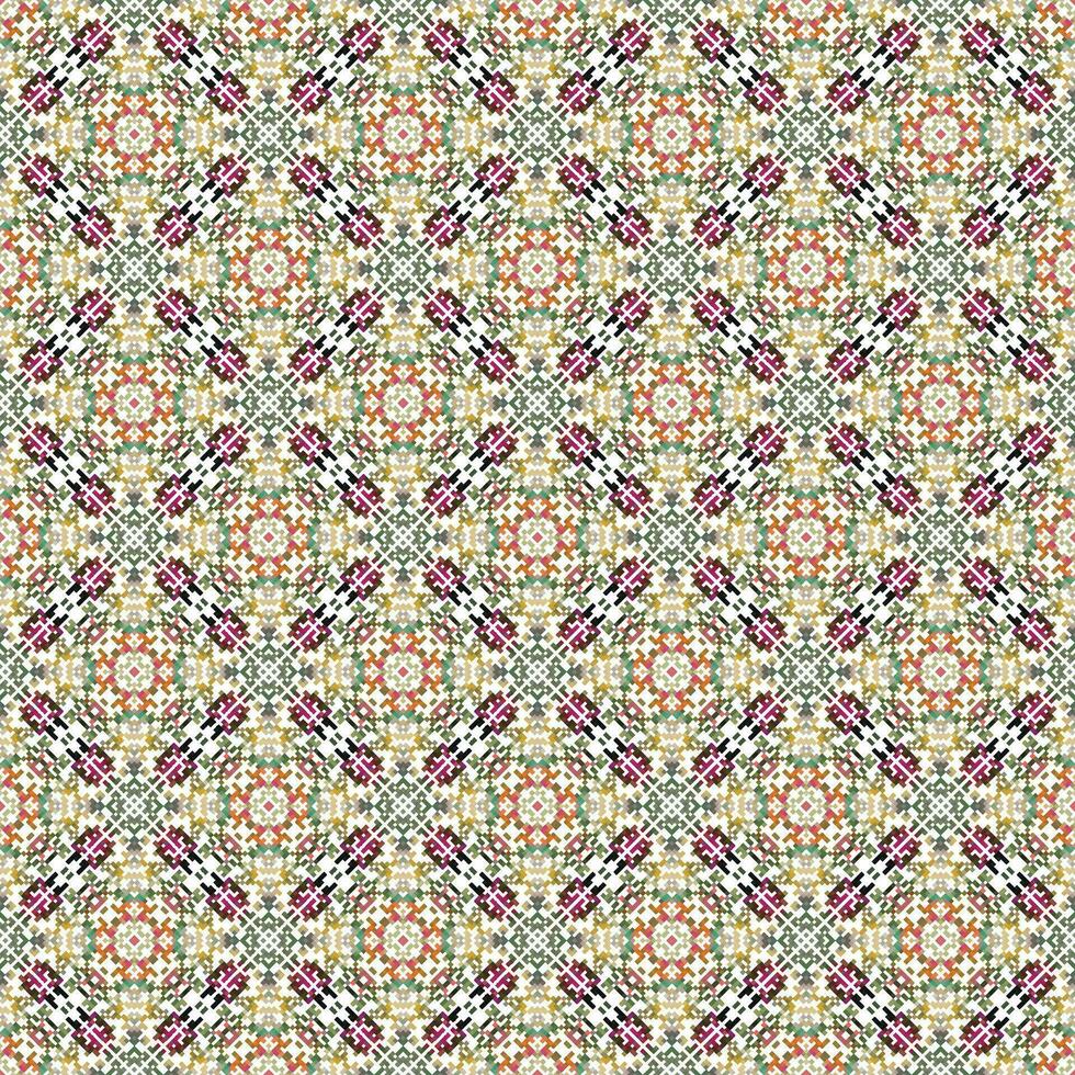 Ornate floral seamless texture, endless pattern with vintage mandala elements. vector