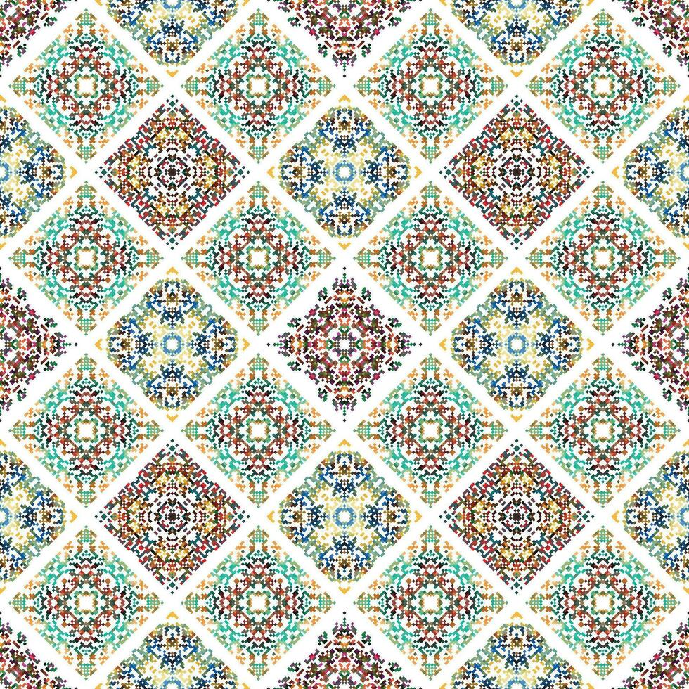 Vintage ceramic tiles wall decoration. geometric ceramic tiles wall background. vector