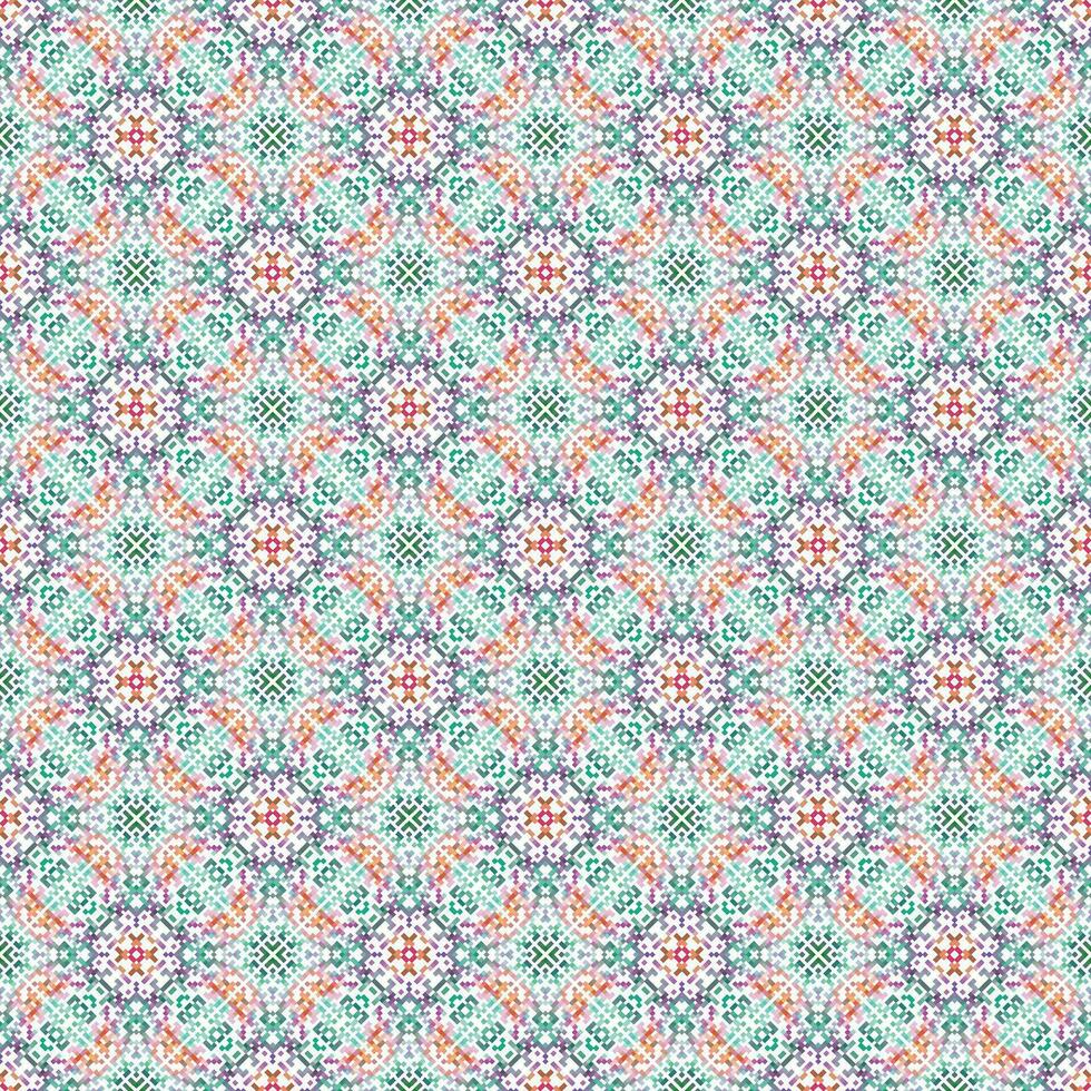 Decorative background made of small squares. The rich decoration of abstract patterns for construction of fabric or paper. vector