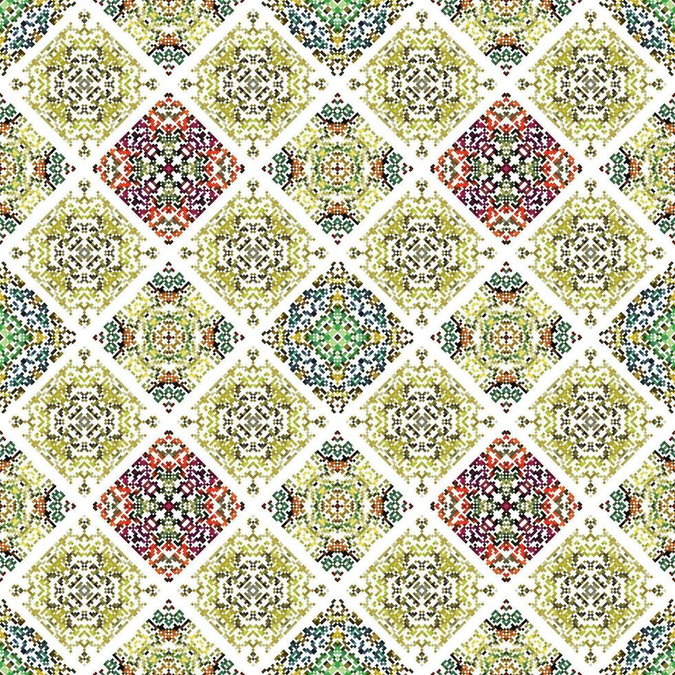 Vintage ceramic tiles wall decoration. geometric ceramic tiles wall background. vector