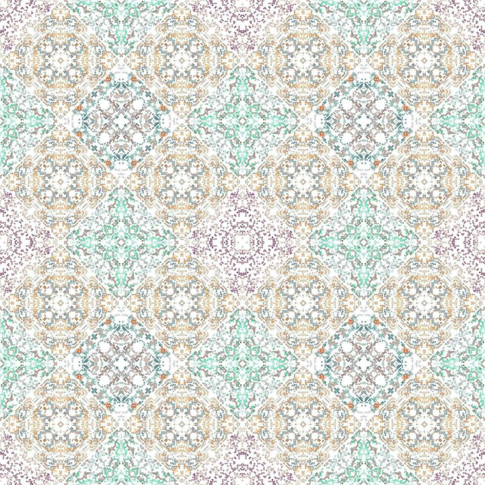 Vintage ceramic tiles wall decoration. Arabic ceramic tiles wall background. vector