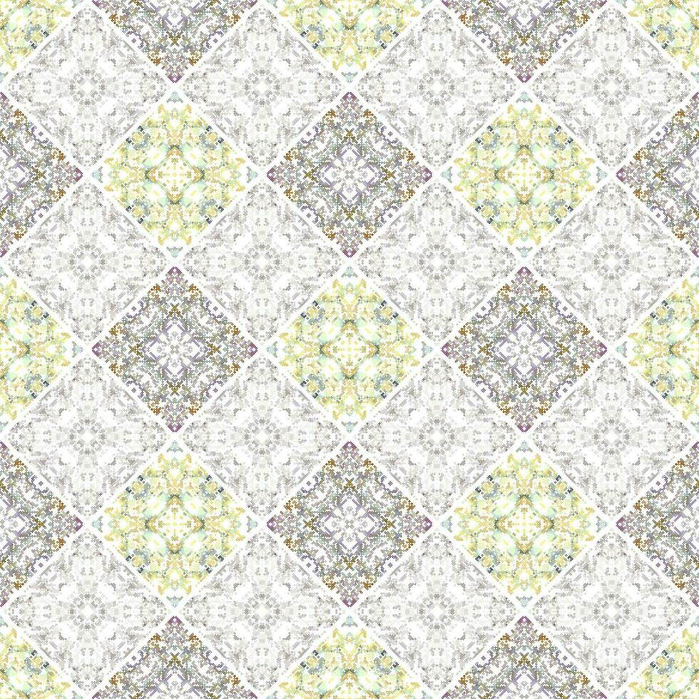 Vintage ceramic tiles wall decoration. Arabic ceramic tiles wall background. vector