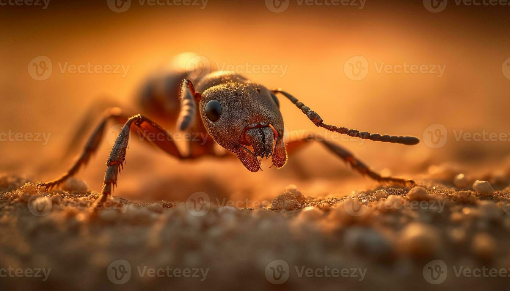 pequeño artrópodo escozor con amarillo venenoso garra generado por ai foto