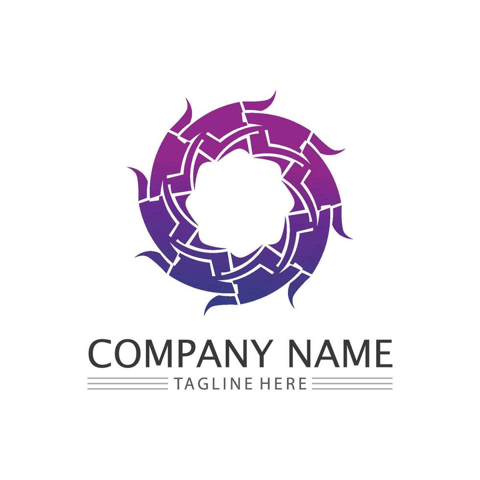 Circle logo and symbol vector icon template app