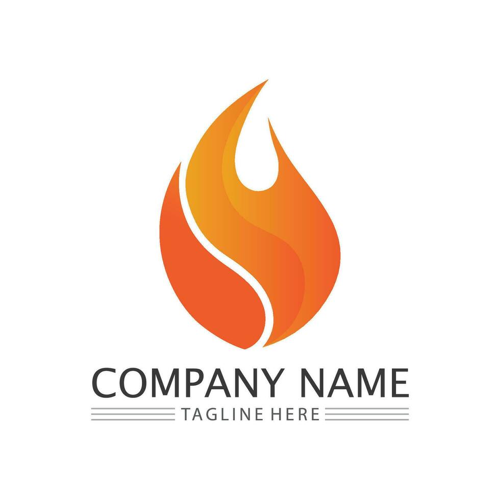 fire flame logo icon vector design template