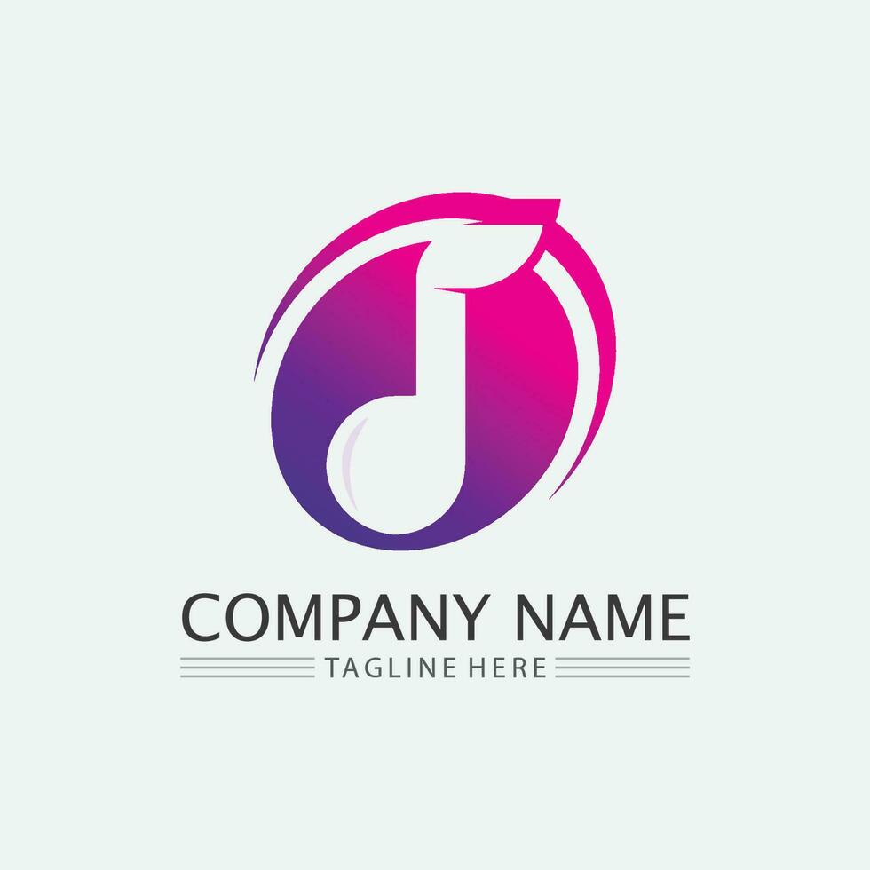 Note Icon Vector illustration design Sound waves, audio, equalizer, abstract, head set logo vector illustration design template