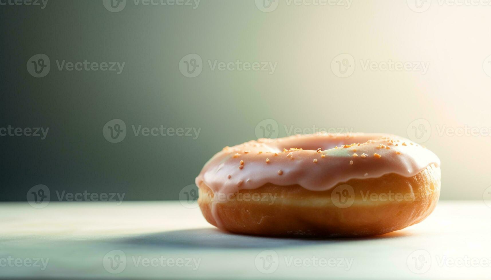 Gourmet donut with chocolate icing and sprinkles generated by AI photo