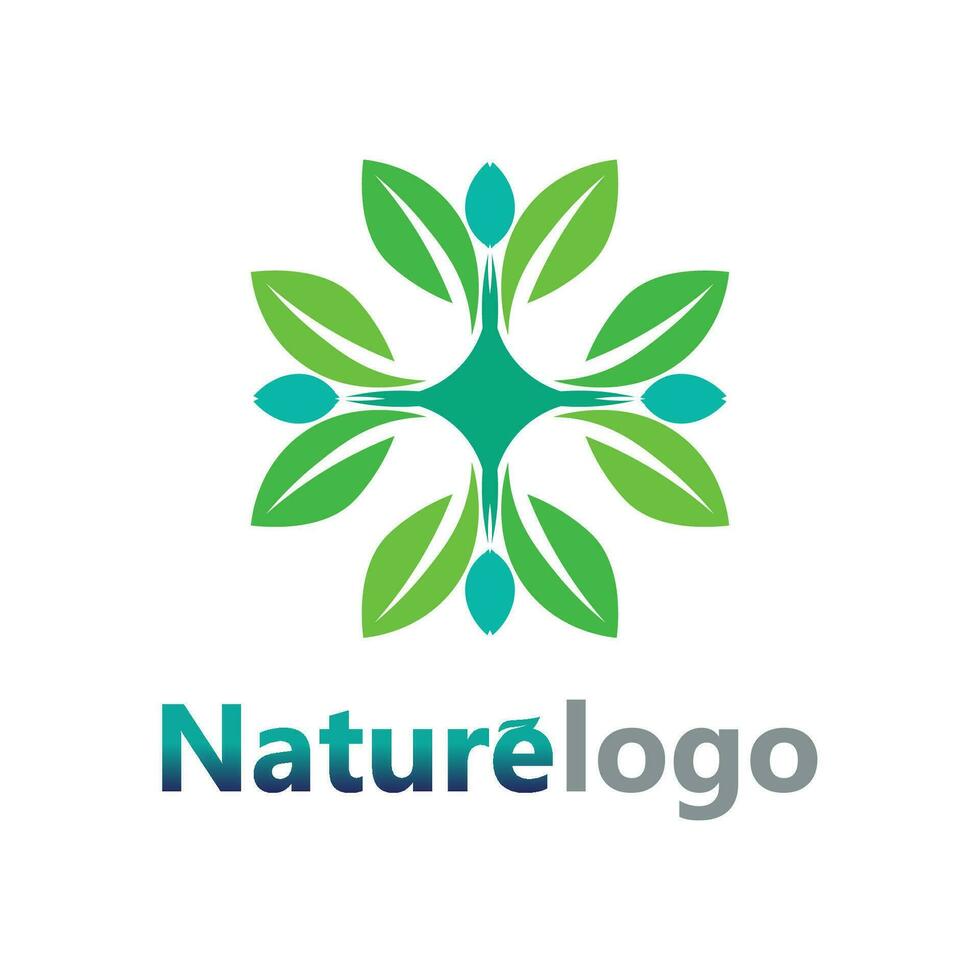 vector de diseño de logotipo de hoja para plantilla de símbolo de naturaleza editable, icono de vector de elemento de naturaleza de ecología de logotipo de hoja verde.