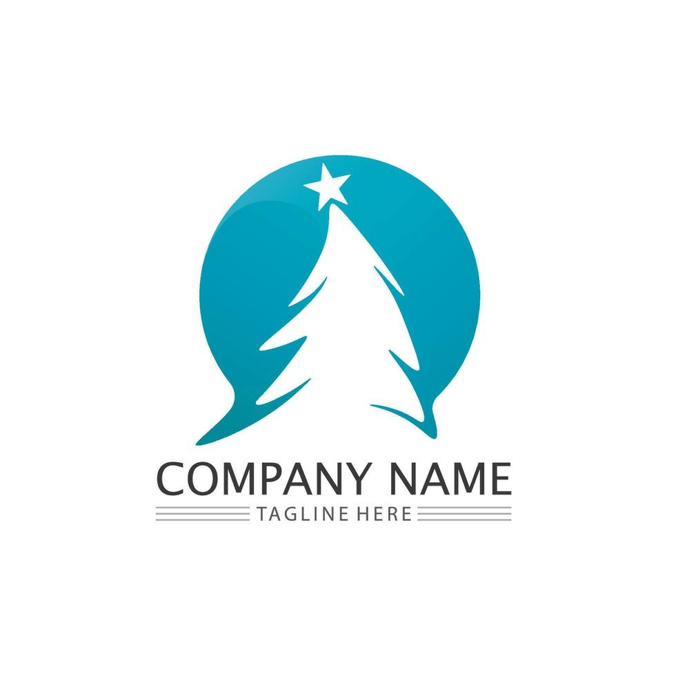 christmas logo and symbol illustration image icon vector design and symbol