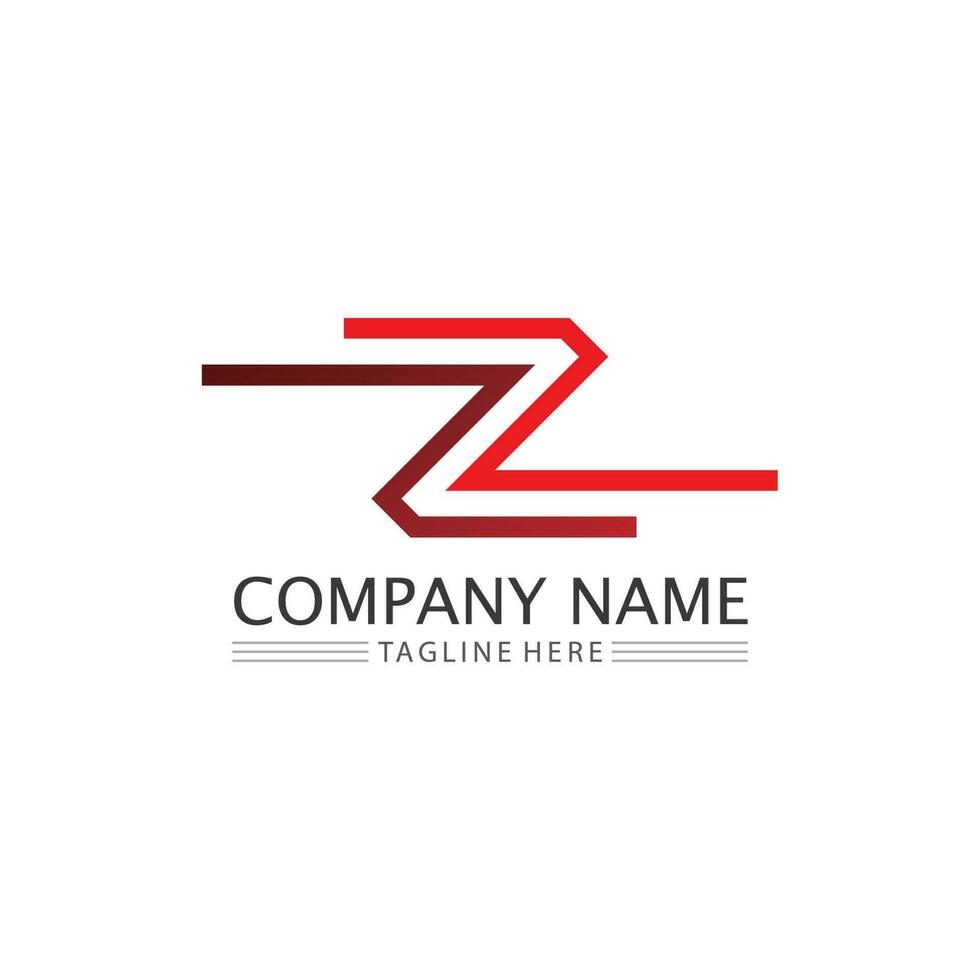 Z letter and font Z logo design vector identity illustration