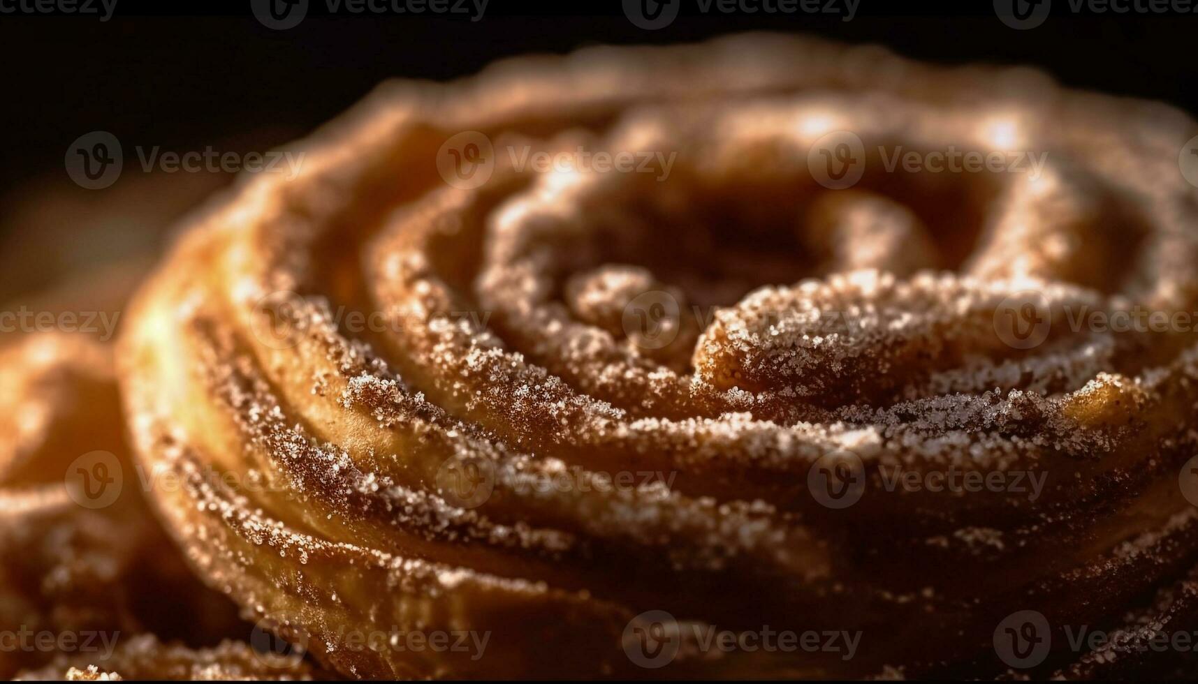 Freshly baked caramel apple pastry, a gourmet indulgence generated by AI photo
