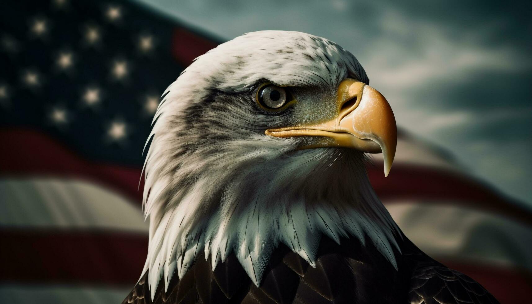 Majestic bald eagle, of American freedom generated by AI photo