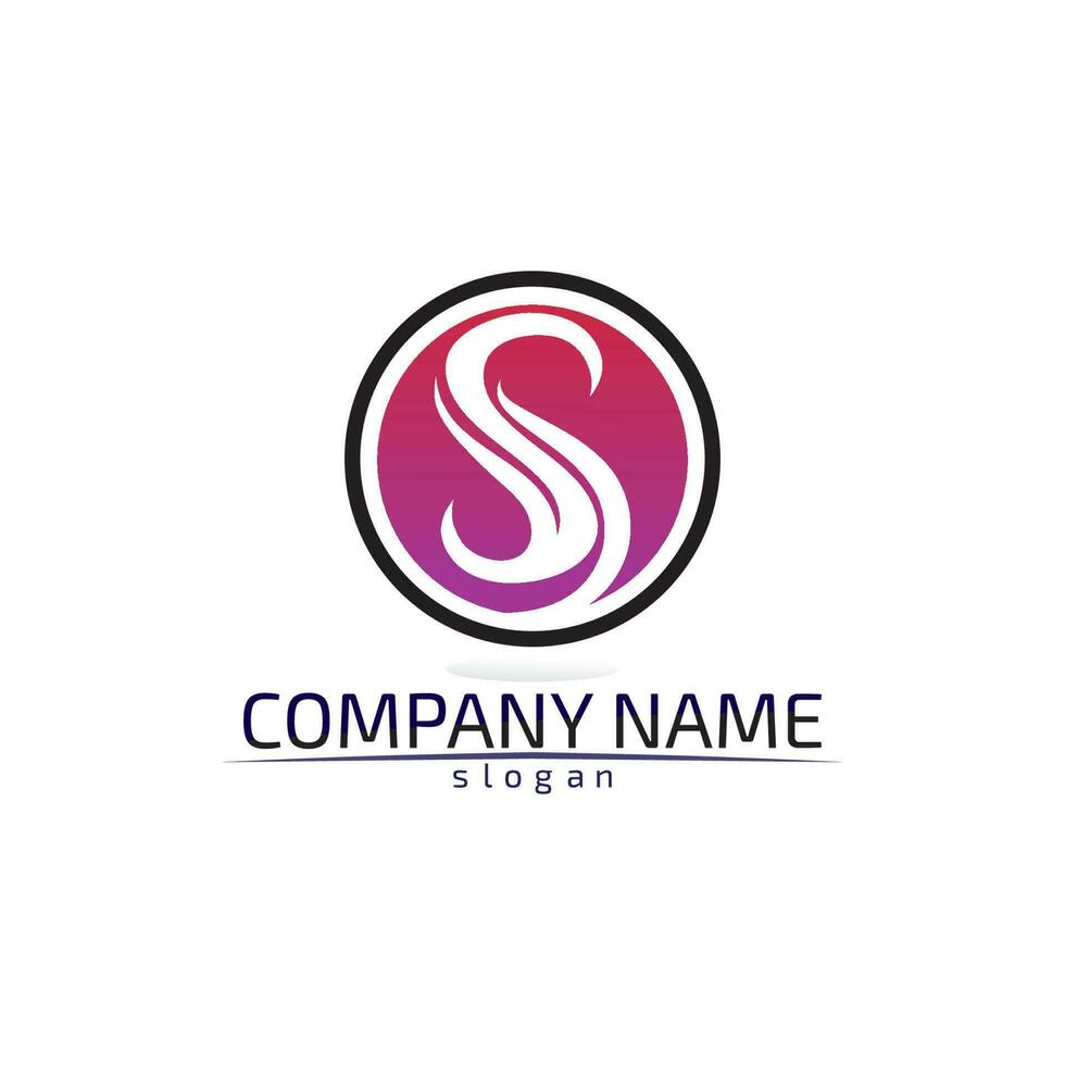 diseño de vector de diseño de logotipo de letra s corporativa empresarial