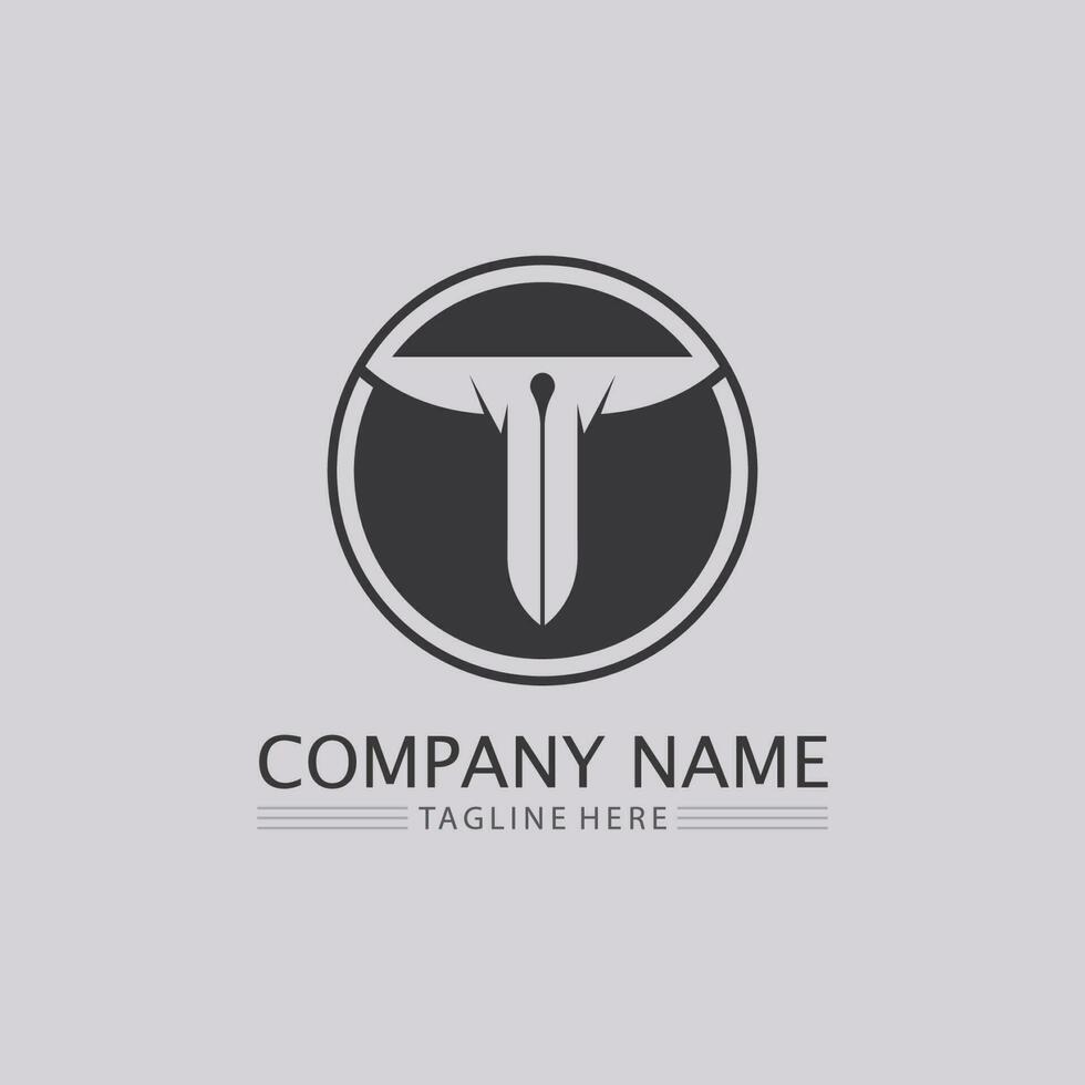 T letter, T logo vector font alphabet design and icon T