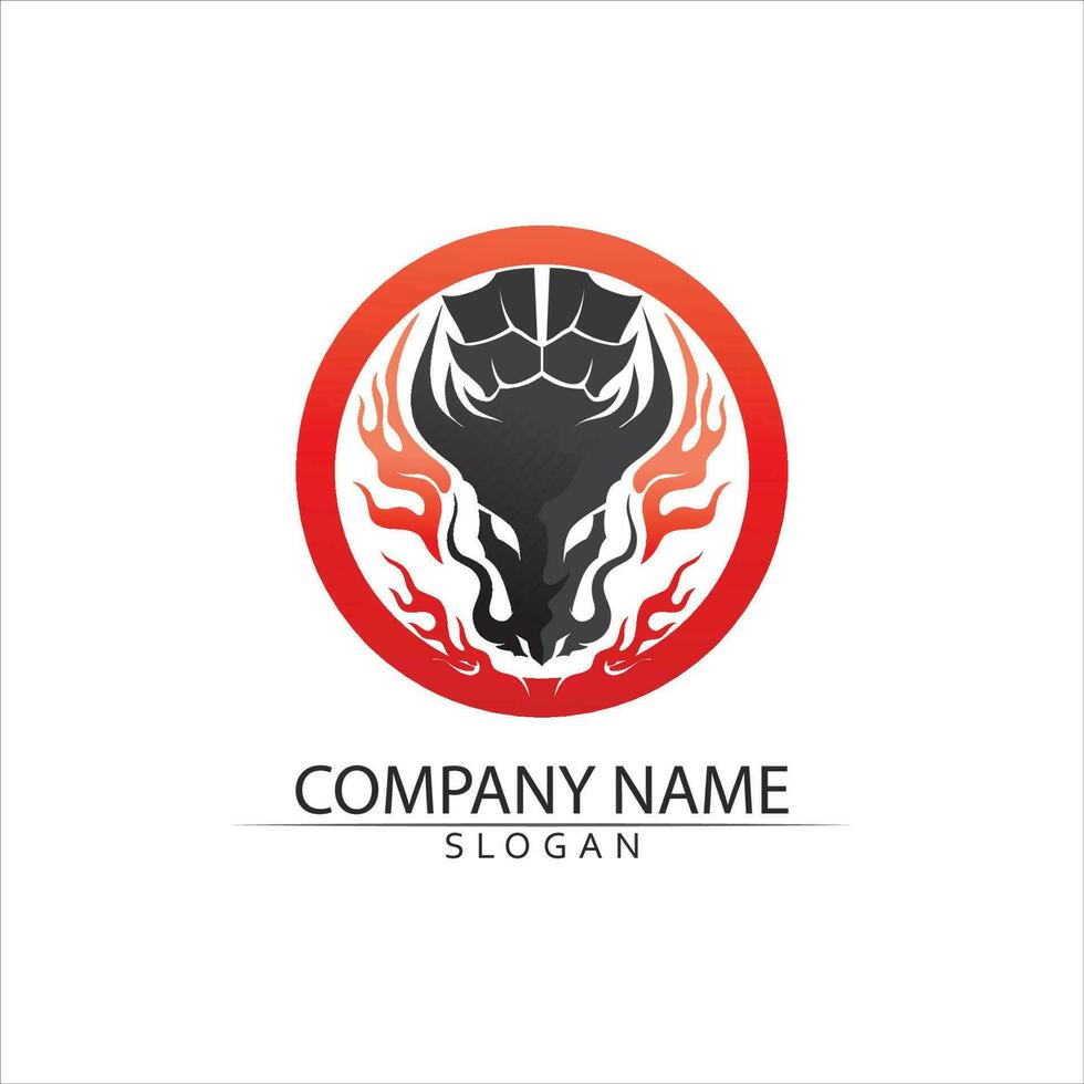 Dragon vector icon illustration