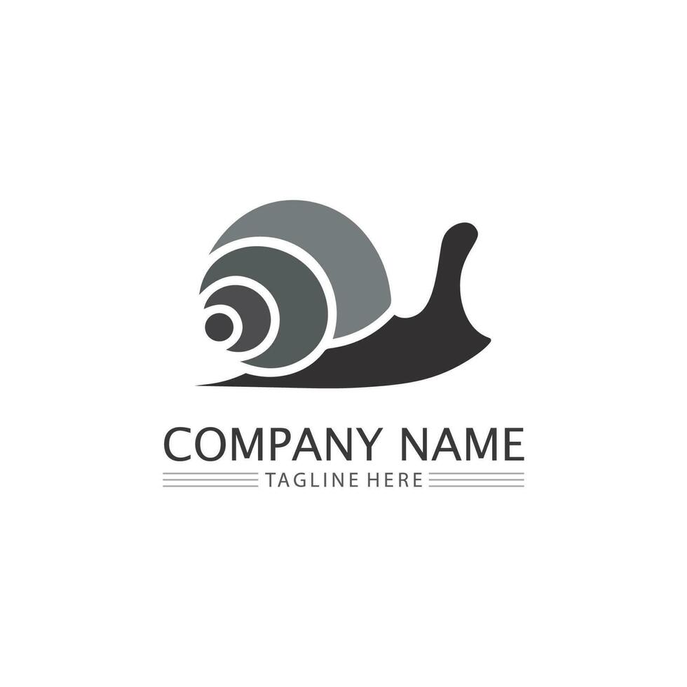 snail logo template vector icon illustration design