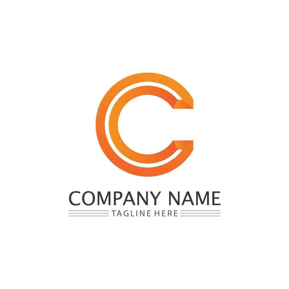 C Letter Logo Template vector
