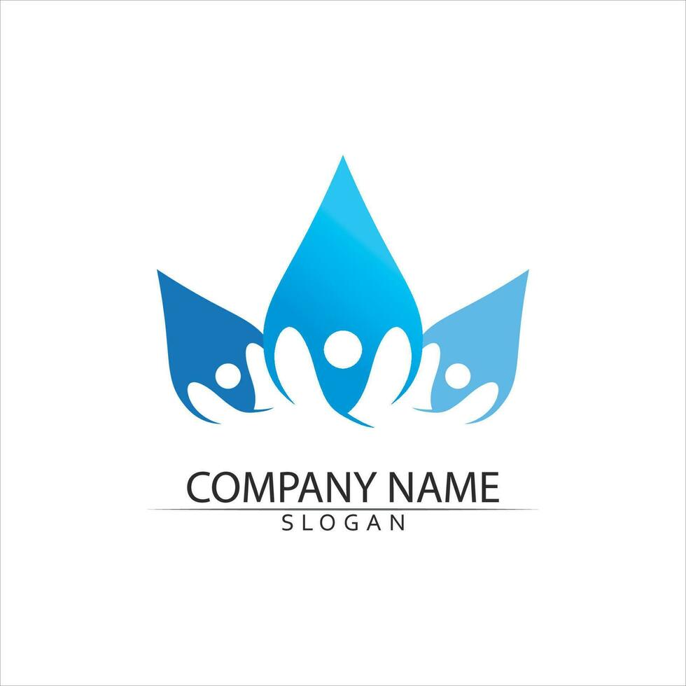 Water drop Logo Template vector