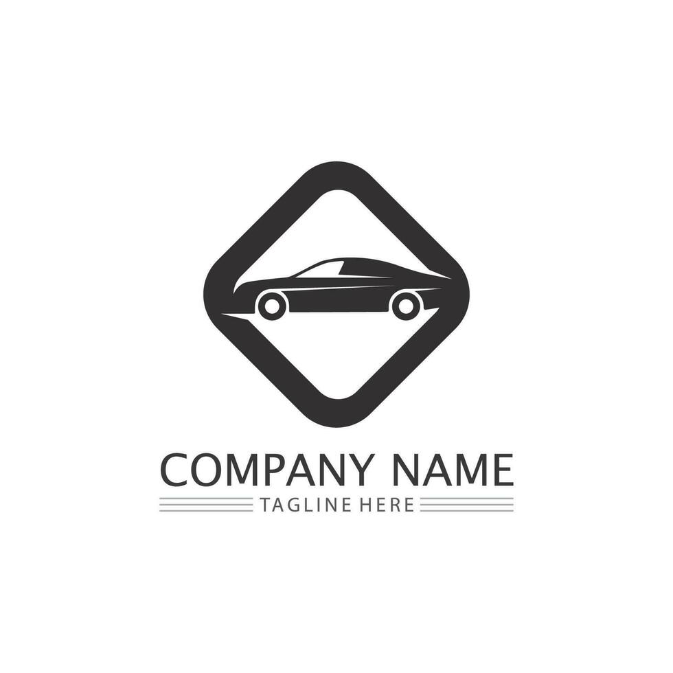 Car icons and vector logo automobiles for travel truck bus and other transport vector signs design illustration