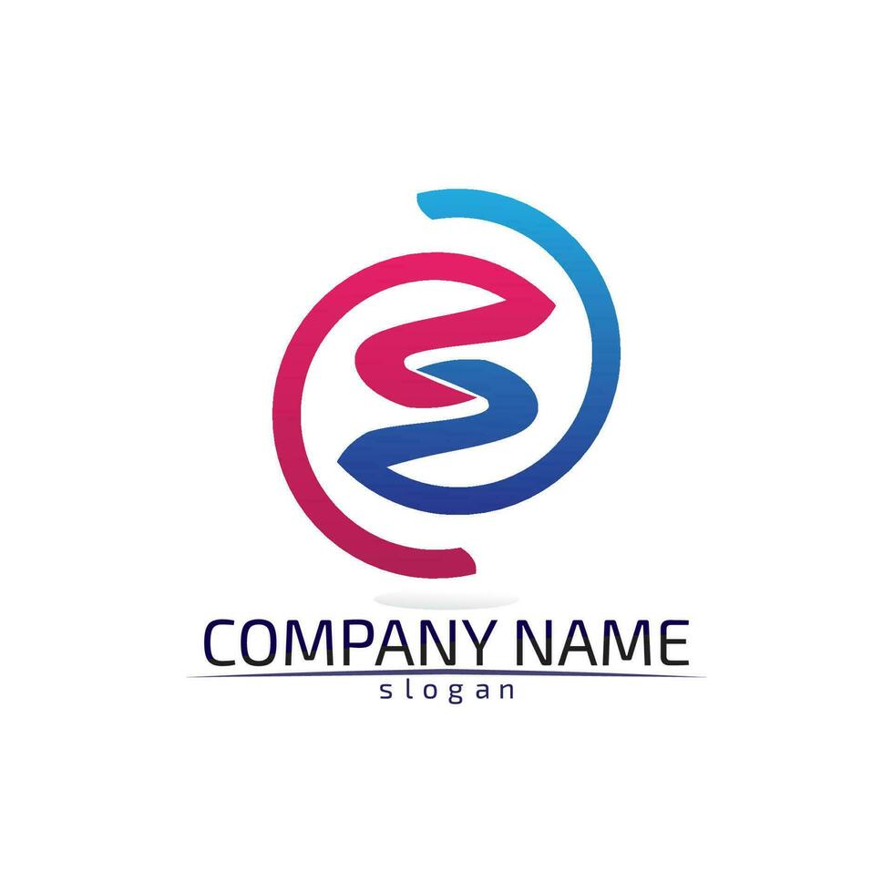 diseño de vector de diseño de logotipo de letra s corporativa empresarial