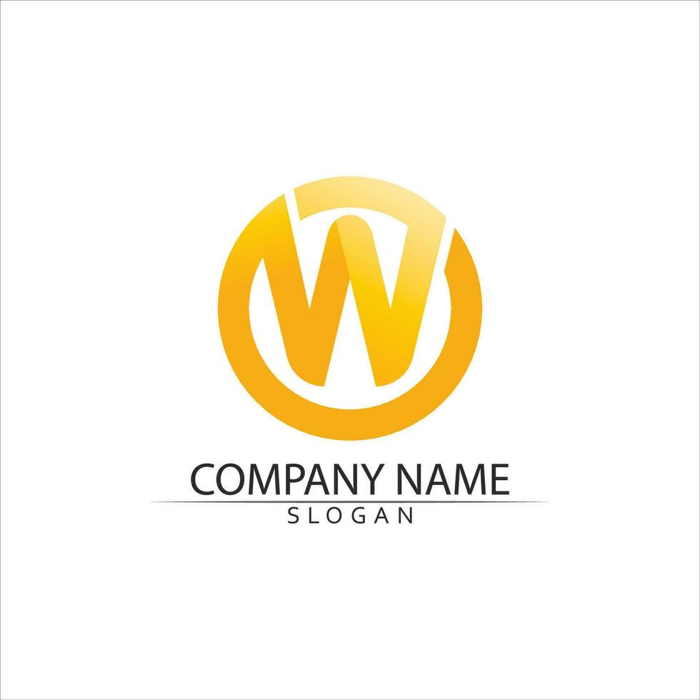 W Letter Logo Template vector