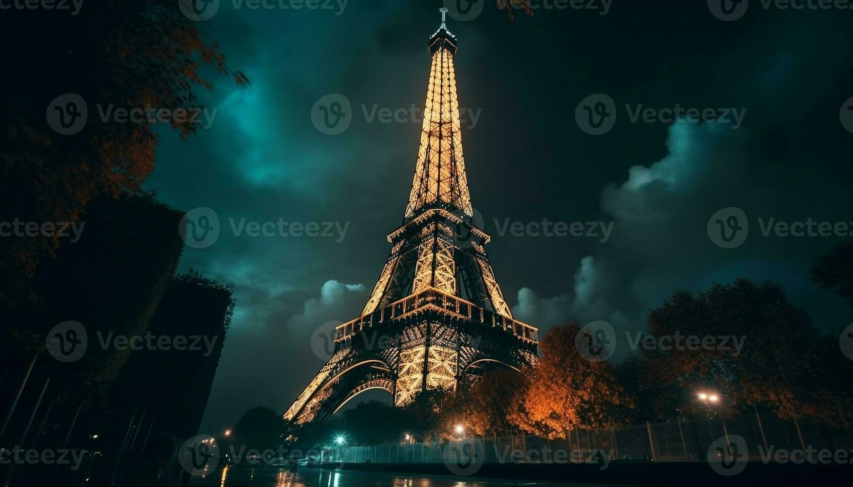 Illuminated cross atop majestic casino, city skyline aglow generated by AI photo