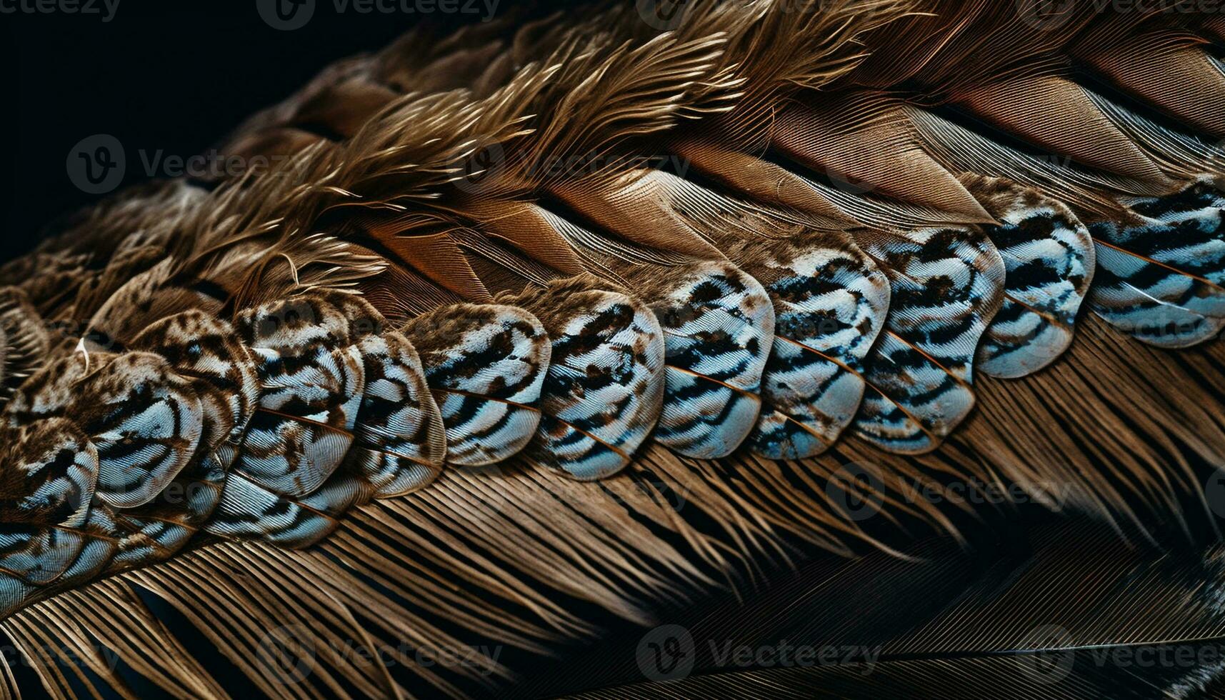 Vibrant feathers adorn the elegance of peacock generated by AI photo
