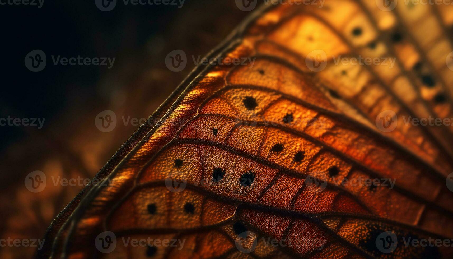 Vibrant butterfly wing, close up in nature generated by AI photo