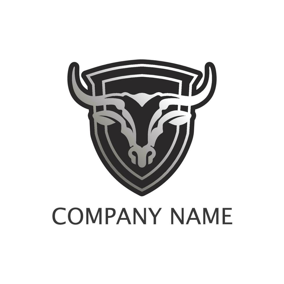 Bull logo and symbols vector template icons app