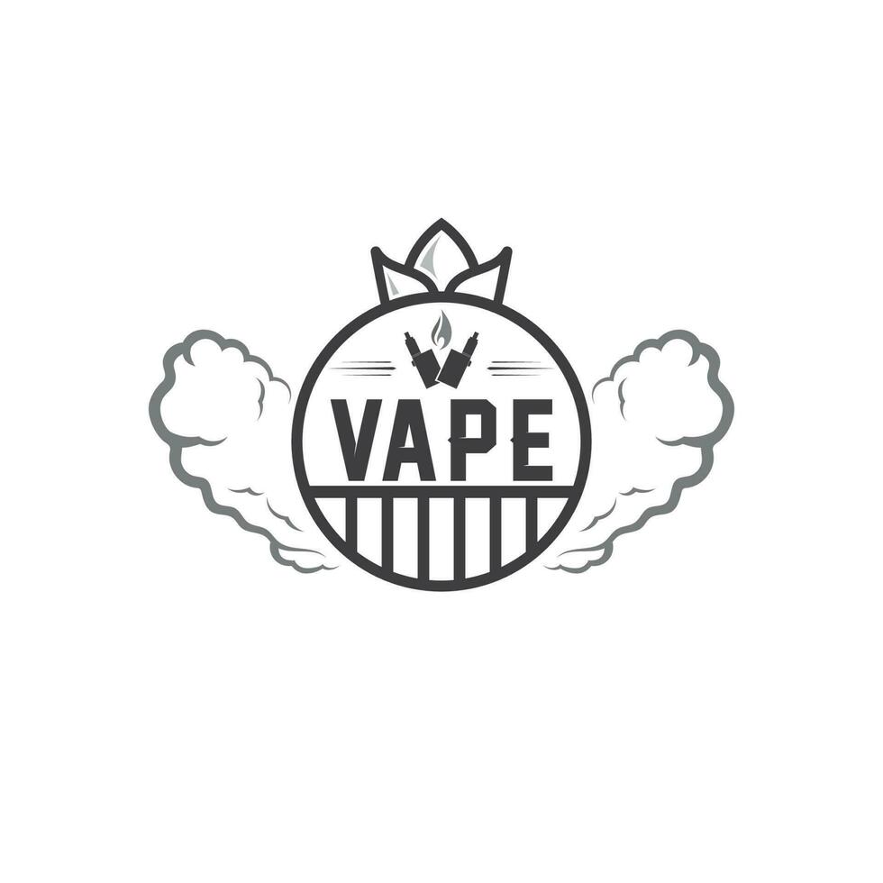 vape and vapor logo icon smoke vector and set design for vapers vaping device and lifestyle modern smoking