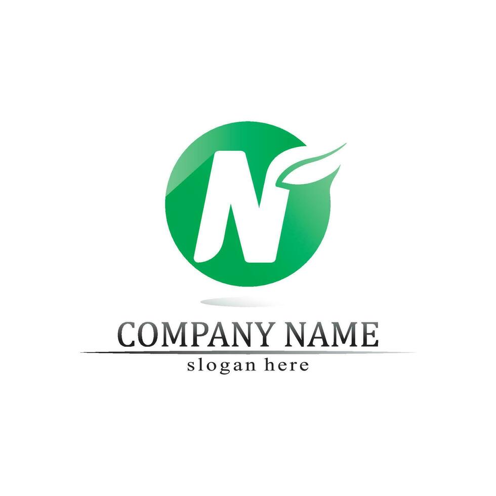 N Letter Logo Template vector