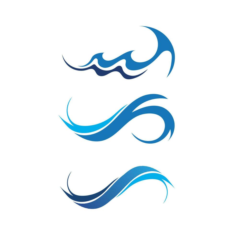 Waves beach logo and symbols template icons app vector