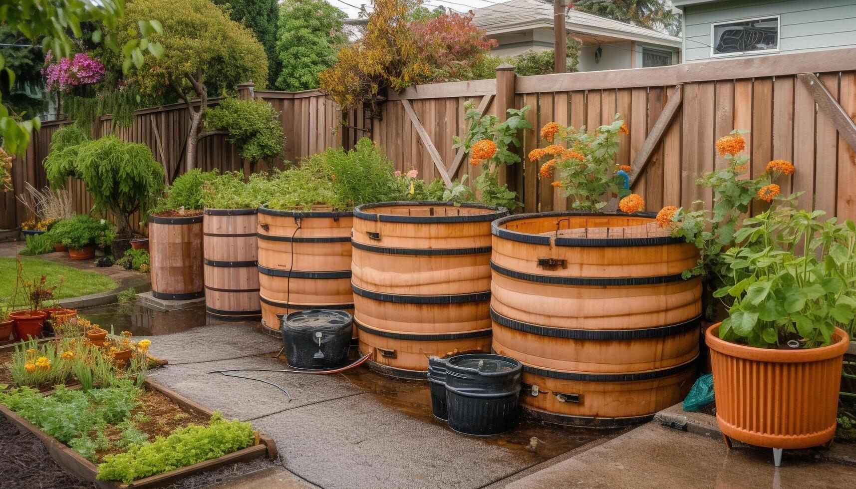 Organic winery uses nature growth for freshness generated by AI photo