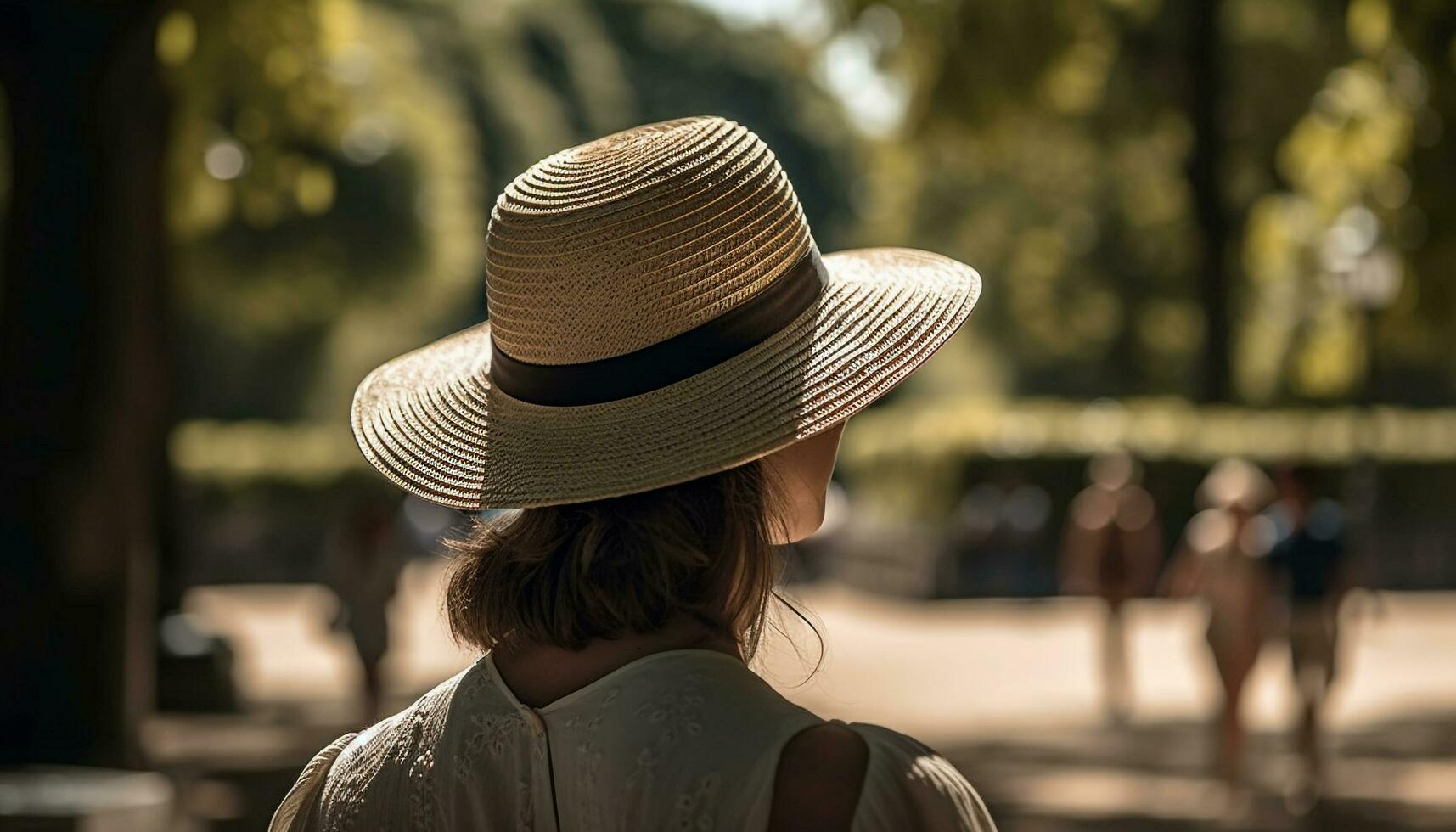 Young woman enjoying nature on summer vacation generated by AI photo