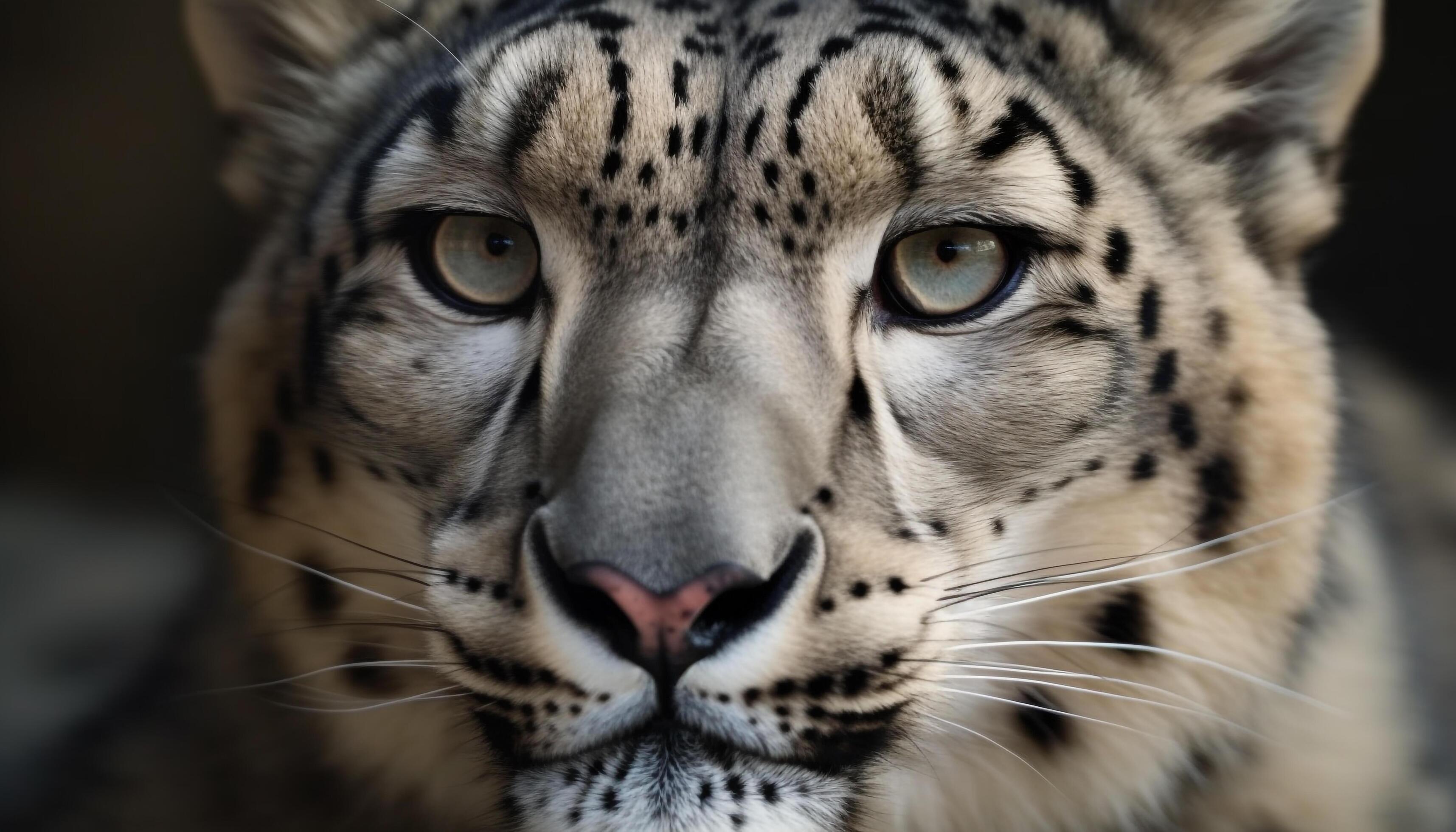 Spotted big cat fierce stare commands attention generated by AI