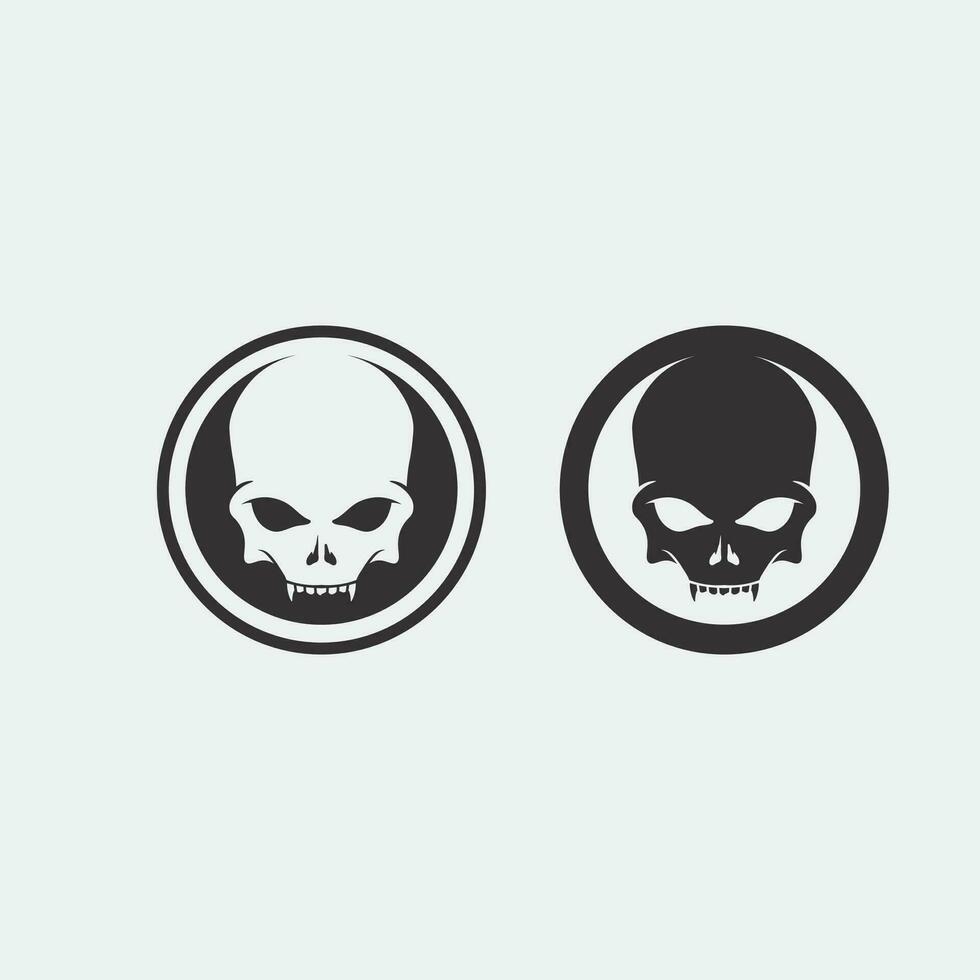 cráneo y huesos icono logo diseño vector gráfico ilustración símbolo