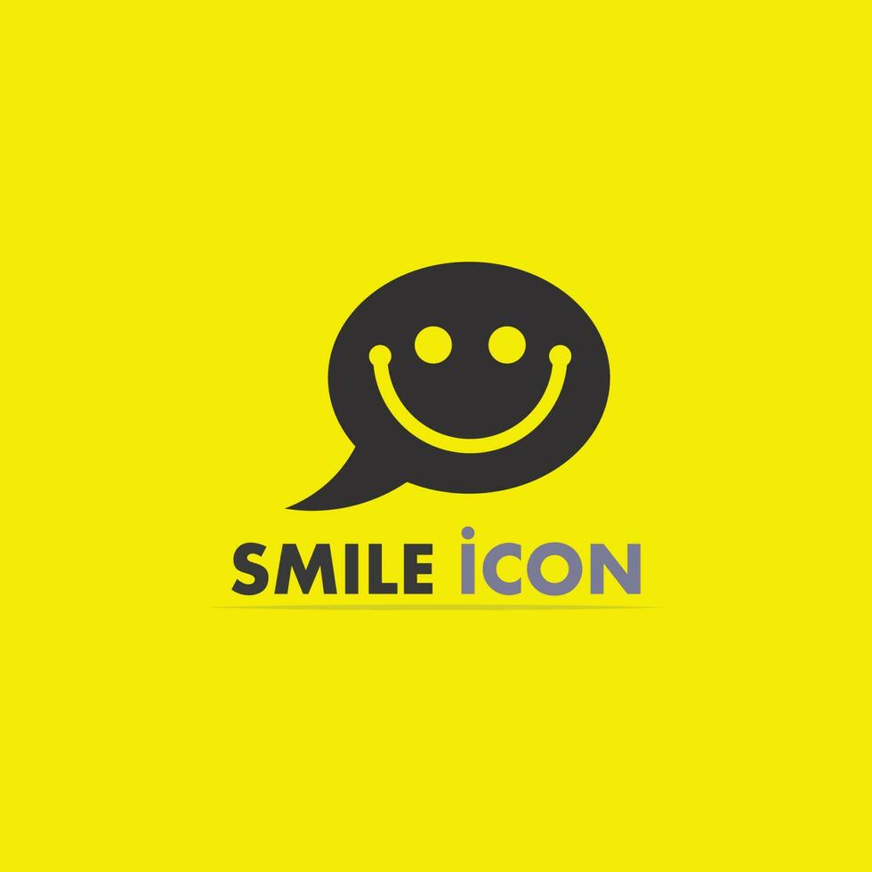 icono de sonrisa, sonrisa, diseño de logotipo vectorial, emoticonos felices, diseño divertido y felicidad de emoji vectorial vector