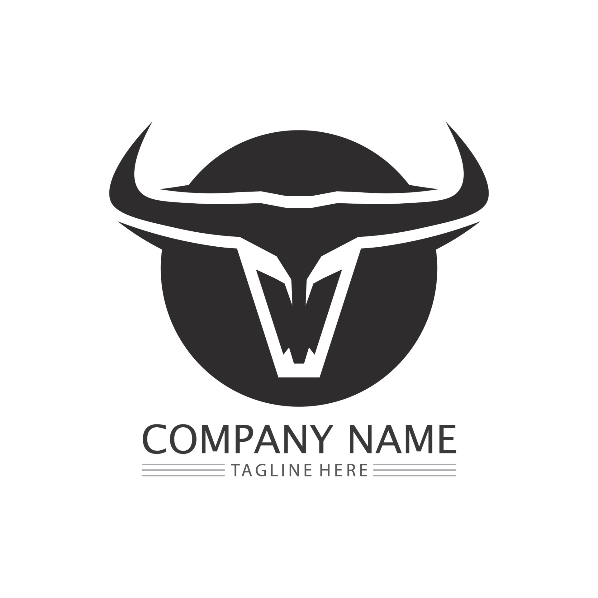 Abstract shield bull logo, horn badges logo icon 24715192 Vector Art at Vecteezy