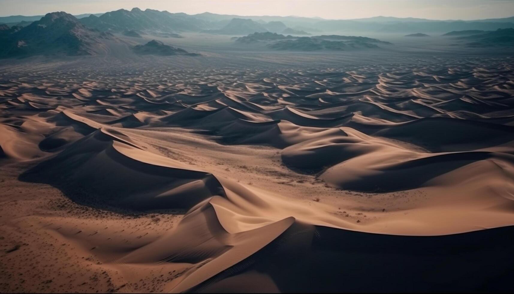 remoto arena dunas onda en árido África generado por ai foto