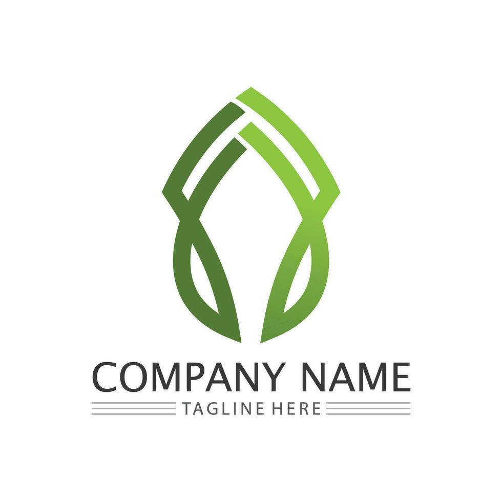 Eco Energy Vector Logo with leaf symbol. Green color with flash or thunder graphic. Nature and electricity renewable. This logo is suitable for technology, recycle, organic.