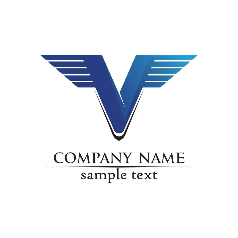 V letters business logo and symbols template vector
