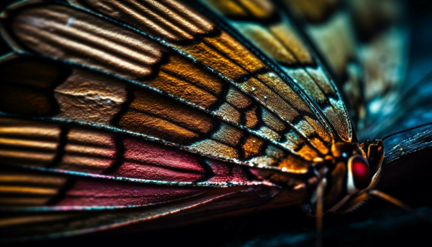 vibrante mariposa ala muestra naturaleza frágil belleza generativo ai foto