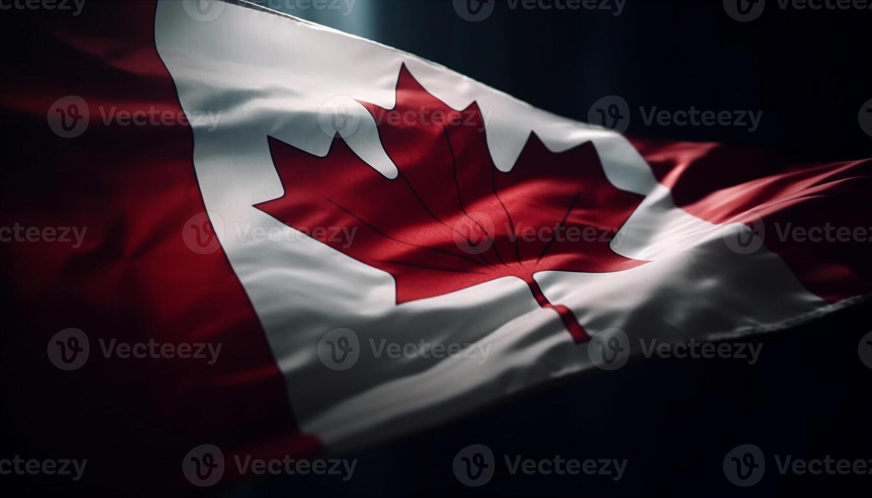 ondulación canadiense bandera simboliza patriotismo y libertad generativo ai foto