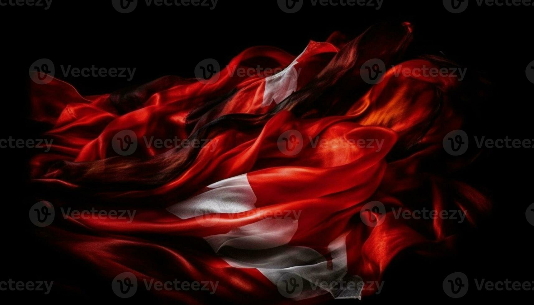 Silk waving in abstract flame pattern, elegant motion generative AI photo