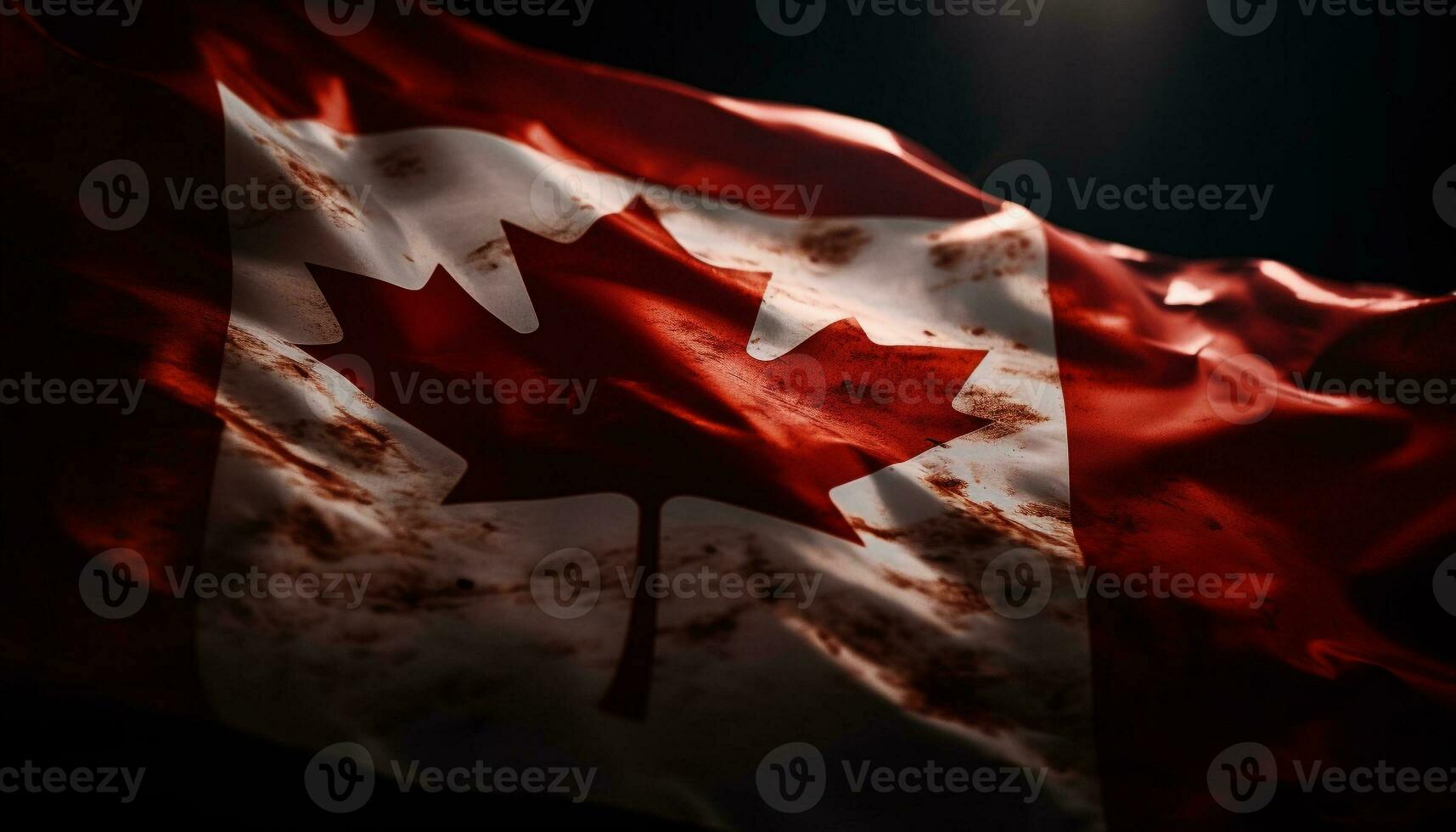 Maple leaf flame symbolizes Canadian patriotism and celebration generative AI photo