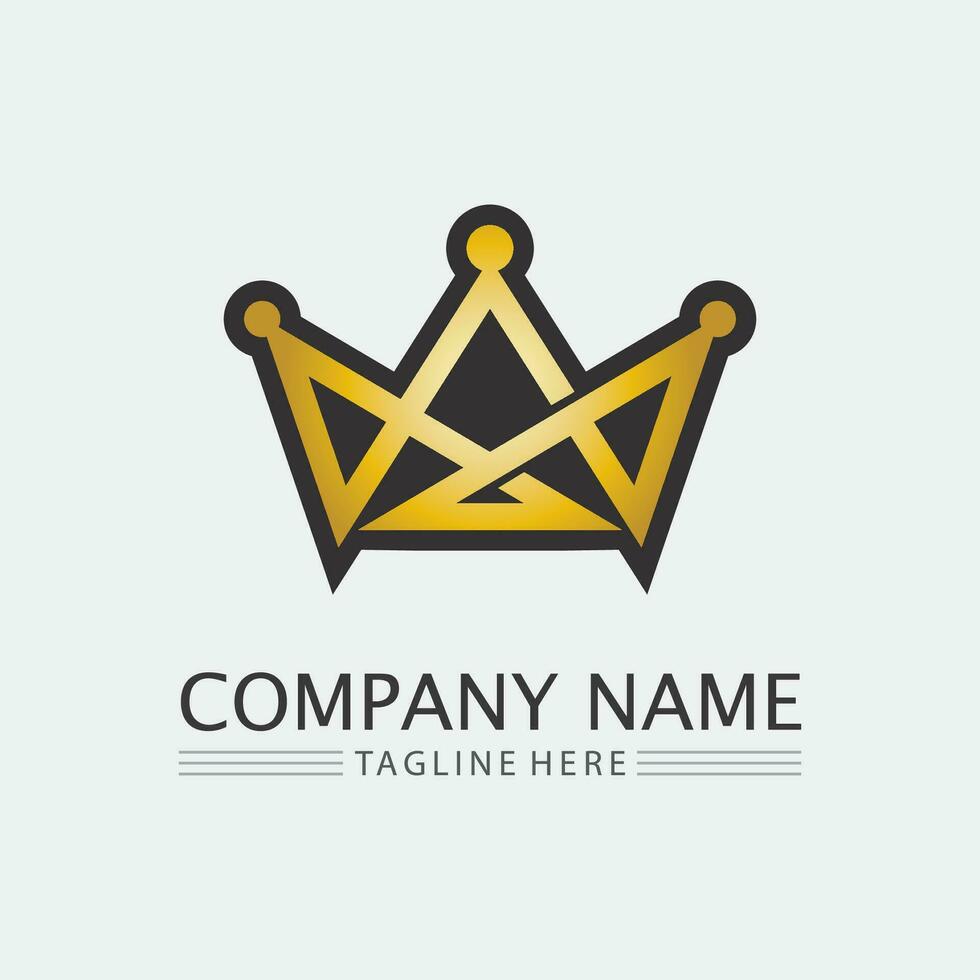 Crown Logo And Queen King Logo DesignTemplate Vector Illustration crown-logo-and-queen-king-logo-designtemplate-vector-illustration