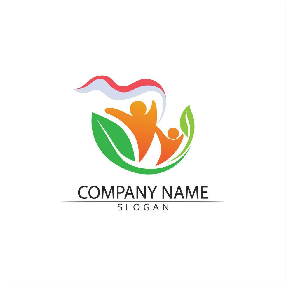 Human character logo sign vector