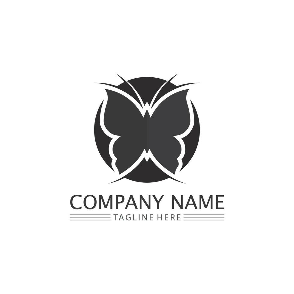 Vector Butterfly conceptual simple, colorful icon. Logo. Vector illustration