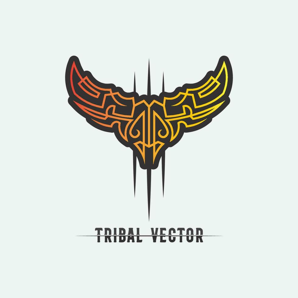 tribal, clásico, negro, étnico, tatuaje, icono, vector, ilustración, diseño, logotipo vector