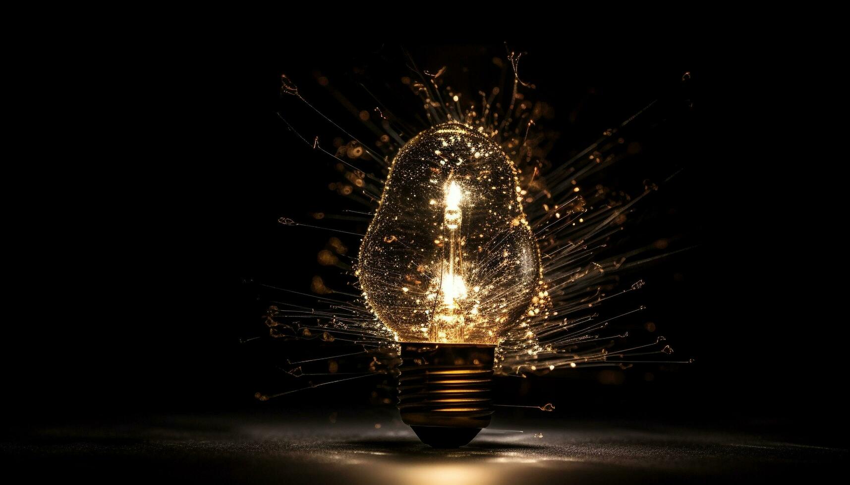 brillante eléctrico lámpara enciende imaginación con creatividad generado por ai foto